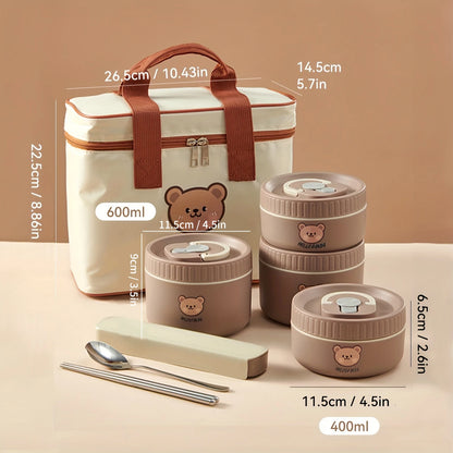 Stainless Steel Thermal Bento Lunch Box Large Capacity Insulated Food Container