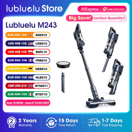 M243 Wireless Floor Vacuum – 25kPa Powerful Suction