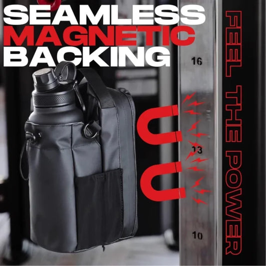 Magnetic Gym Bag – Large Capacity Sports Carrier with Phone Pocket & Water Bottle Holder | Portable Gym Accessories Organizer