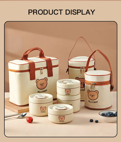 Stainless Steel Thermal Bento Lunch Box Large Capacity Insulated Food Container