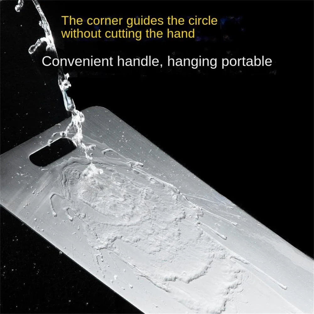 316 Stainless Steel Double-Sided Cutting Board – Durable Kitchen Chopping Block for Meat, Dough & Veggies