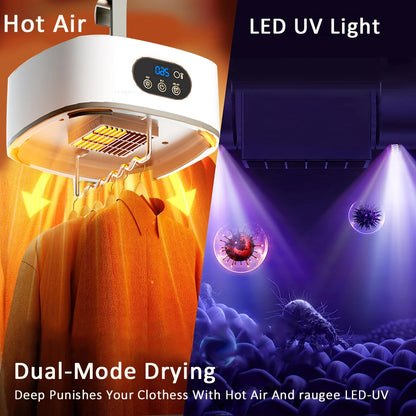 Portable Electric Clothes Dryer – Foldable Smart Laundry Dryer with Timer & Remote Control