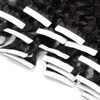XBeauty SilkenWave™ Seamless Curl Extensions – 100% Real Brazilian Human Hair (Natural Black)