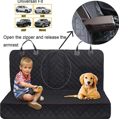 Waterproof Car Dog Seat Cover for Back Seat – Non-Slip Universal Pet Seat Protector and Safety Carrier Mat