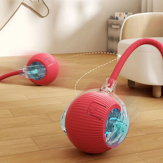 Rechargeable Cat Interactive Ball Toy – Auto Rolling Mouse with Tail"