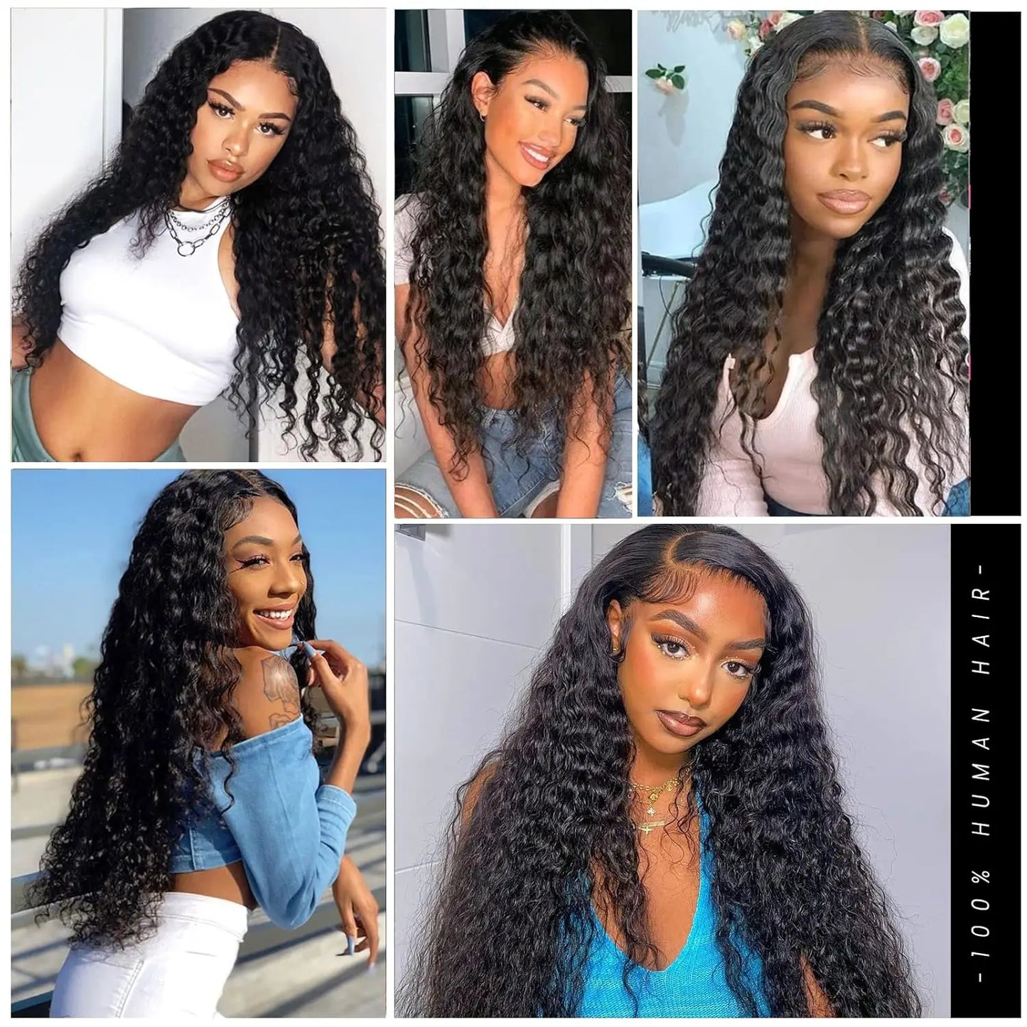 XBeauty SilkenWave™ Seamless Curl Extensions – 100% Real Brazilian Human Hair (Natural Black)