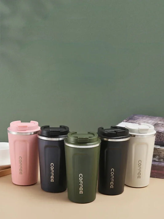 380ML 510ML Stainless Steel Thermal Travel Mug – Leakproof Coffee and Water Bottle