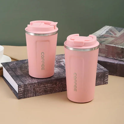 380ML 510ML Stainless Steel Thermal Travel Mug – Leakproof Coffee and Water Bottle