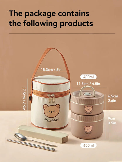 Stainless Steel Thermal Bento Lunch Box Large Capacity Insulated Food Container
