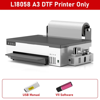 FlexiFilm XP600 DTF Printer Kit – 8.5"/13" A4/A3 Direct-to-Film Machine for T-Shirts & Apparel