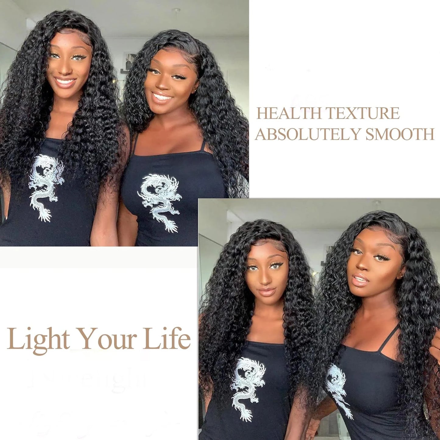 XBeauty SilkenWave™ Seamless Curl Extensions – 100% Real Brazilian Human Hair (Natural Black)