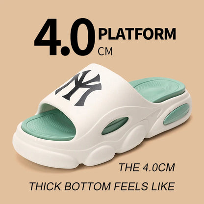Men’s Platform EVA Slippers – Thick-Soled Non-Slip Indoor Outdoor Slides & Fashion Flip Flops