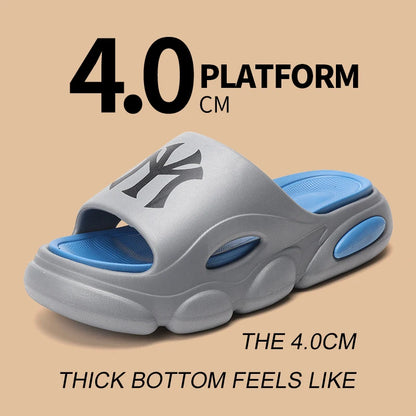 Men’s Platform EVA Slippers – Thick-Soled Non-Slip Indoor Outdoor Slides & Fashion Flip Flops