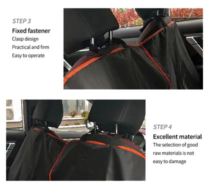 Dog Car Seat Cover for Back Seat – Oxford Cloth Durable Scratchproof Hammock and Pet Seat Protector for Cars, Trucks and SUVs