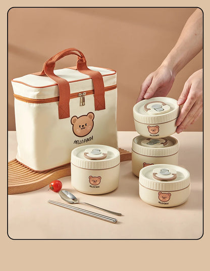 Stainless Steel Thermal Bento Lunch Box Large Capacity Insulated Food Container
