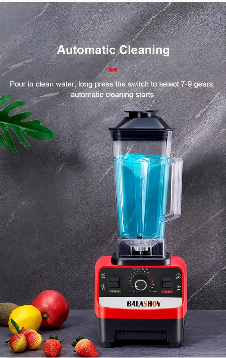 2000W Heavy-Duty Commercial Blender – High-Power Juicer and Food Processor for Ice, Smoothies, and Kitchen Use – BPA-Free