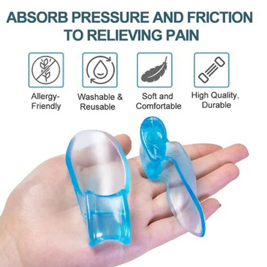 2pc Silicone Toe Splitter Correction Device For Hallux Valgus Large Foot Bone Separation Toe Sleeve Toe Splitter Manicure Tools