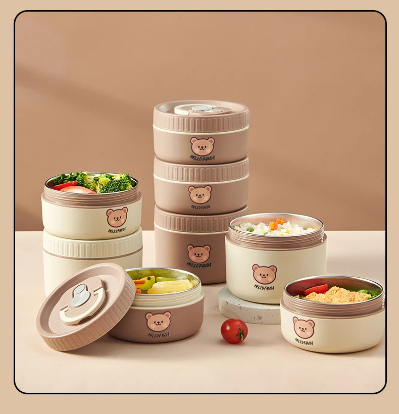 Stainless Steel Thermal Bento Lunch Box Large Capacity Insulated Food Container