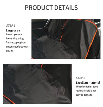 Dog Car Seat Cover for Back Seat – Oxford Cloth Durable Scratchproof Hammock and Pet Seat Protector for Cars, Trucks and SUVs