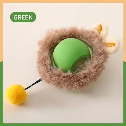 Rechargeable Cat Interactive Ball Toy – Auto Rolling Mouse with Tail"