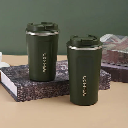 380ML 510ML Stainless Steel Thermal Travel Mug – Leakproof Coffee and Water Bottle
