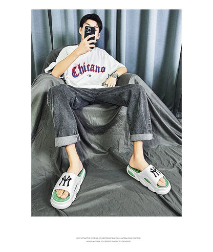 Men’s Platform EVA Slippers – Thick-Soled Non-Slip Indoor Outdoor Slides & Fashion Flip Flops