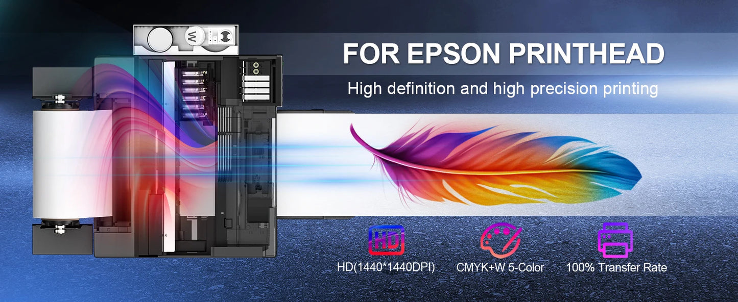 FlexiFilm XP600 DTF Printer Kit – 8.5"/13" A4/A3 Direct-to-Film Machine for T-Shirts & Apparel