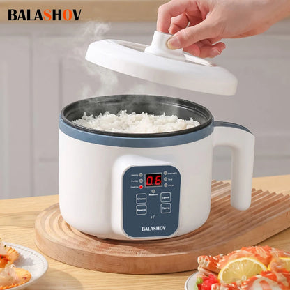 1.7L Electric Rice Cooker – Non-Stick Multi Cooker with Steamer, Smart Mechanical Controls, 220V