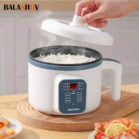 1.7L Electric Rice Cooker – Non-Stick Multi Cooker with Steamer, Smart Mechanical Controls, 220V