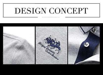 Summer Men’s Embroidered Polo Shirt – Short Sleeve Luxury Casual Lapel T-Shirt, Breathable Lightweight Top