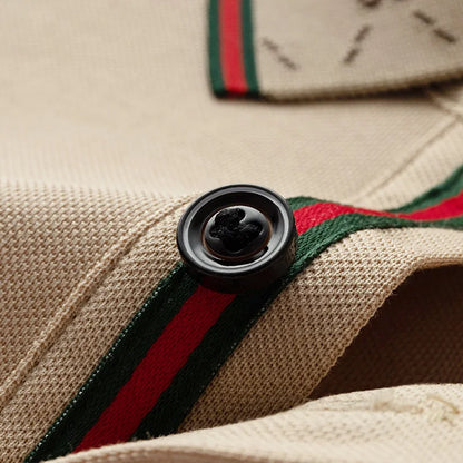 Men’s 2025 Ice Silk Embroidered Polo Shirt – Short Sleeve, High-End Breathable Summer T-Shirt