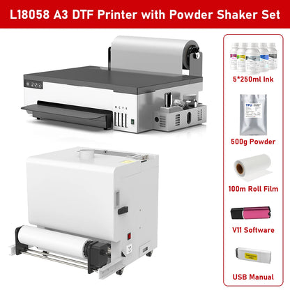 FlexiFilm XP600 DTF Printer Kit – 8.5"/13" A4/A3 Direct-to-Film Machine for T-Shirts & Apparel