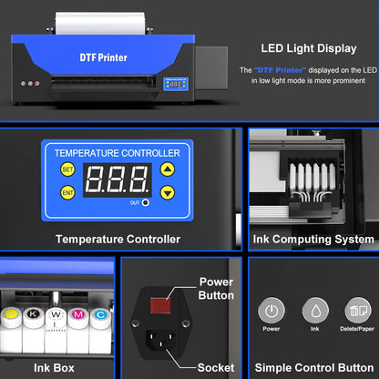 A3 dtf printing machine For Epson R1390 DTF Printer With DTF Curing Oven Directly To Film Transfer T shirt printing Machine A3