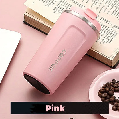 380ML 510ML Stainless Steel Thermal Travel Mug – Leakproof Coffee and Water Bottle