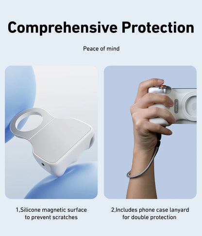 TELESIN Magnetic Phone Camera Grip with Remote – Shooting Handle for iPhone, Huawei & Samsung