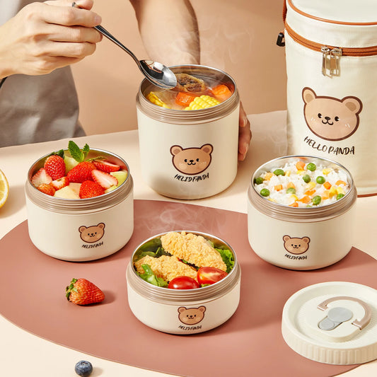 Stainless Steel Thermal Bento Lunch Box Large Capacity Insulated Food Container
