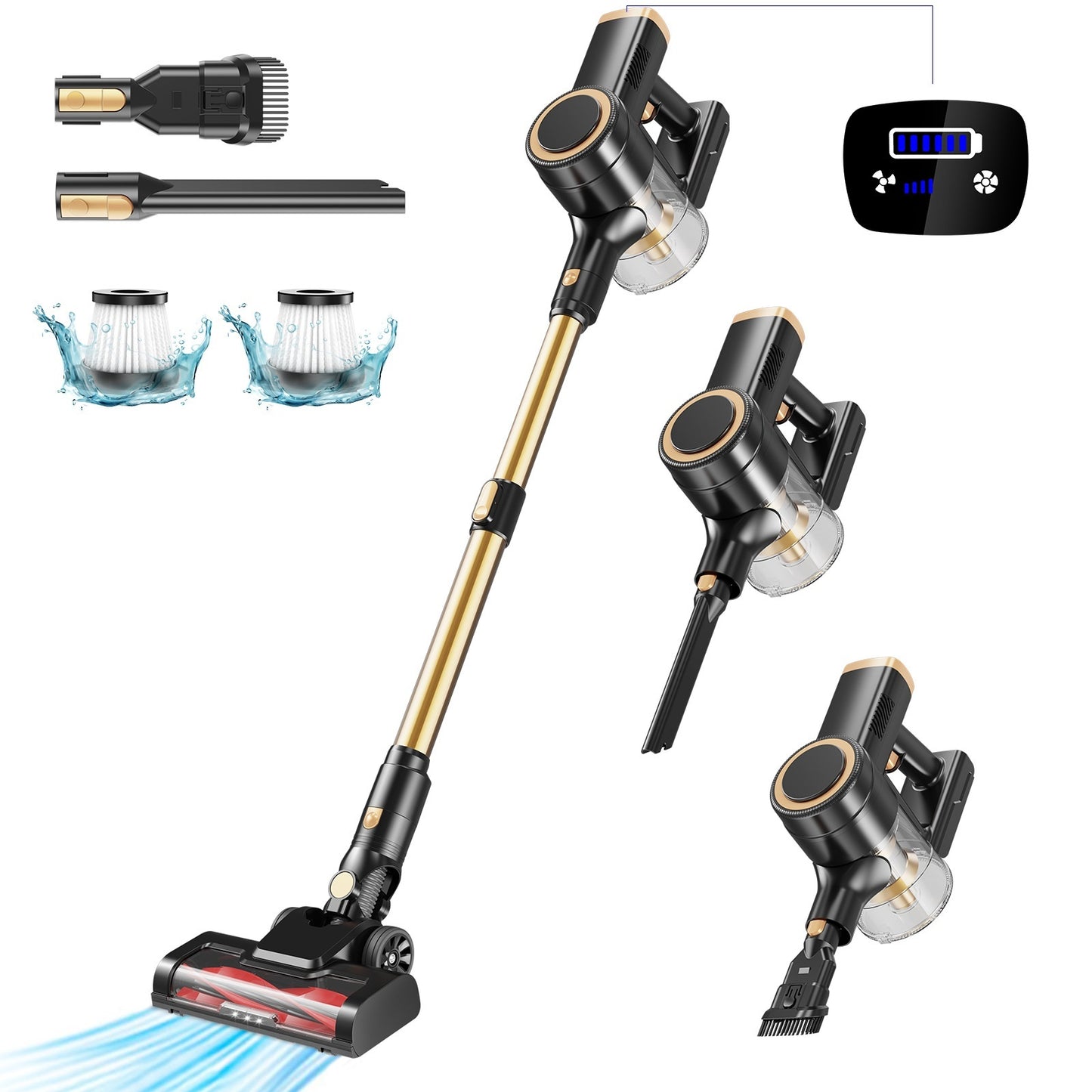 180W Brushless Vacuum Cleaner Household 20kpa Large Suction Handheld