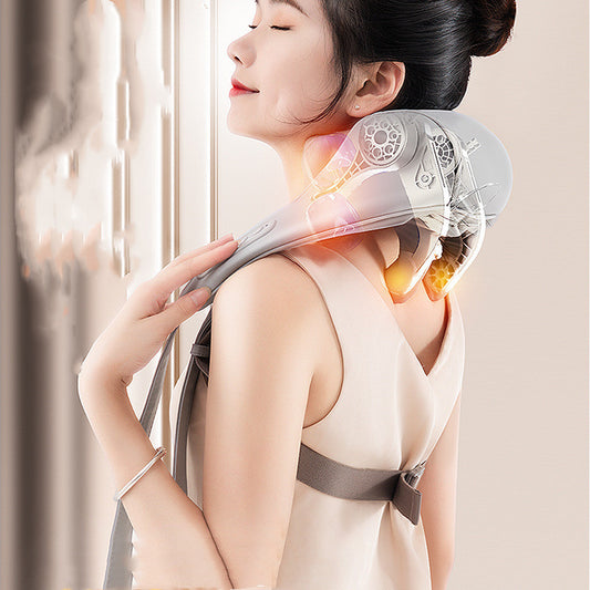 Deep kneading massager for full body relaxation relieves tension in neck shoulders back and trapezius muscles