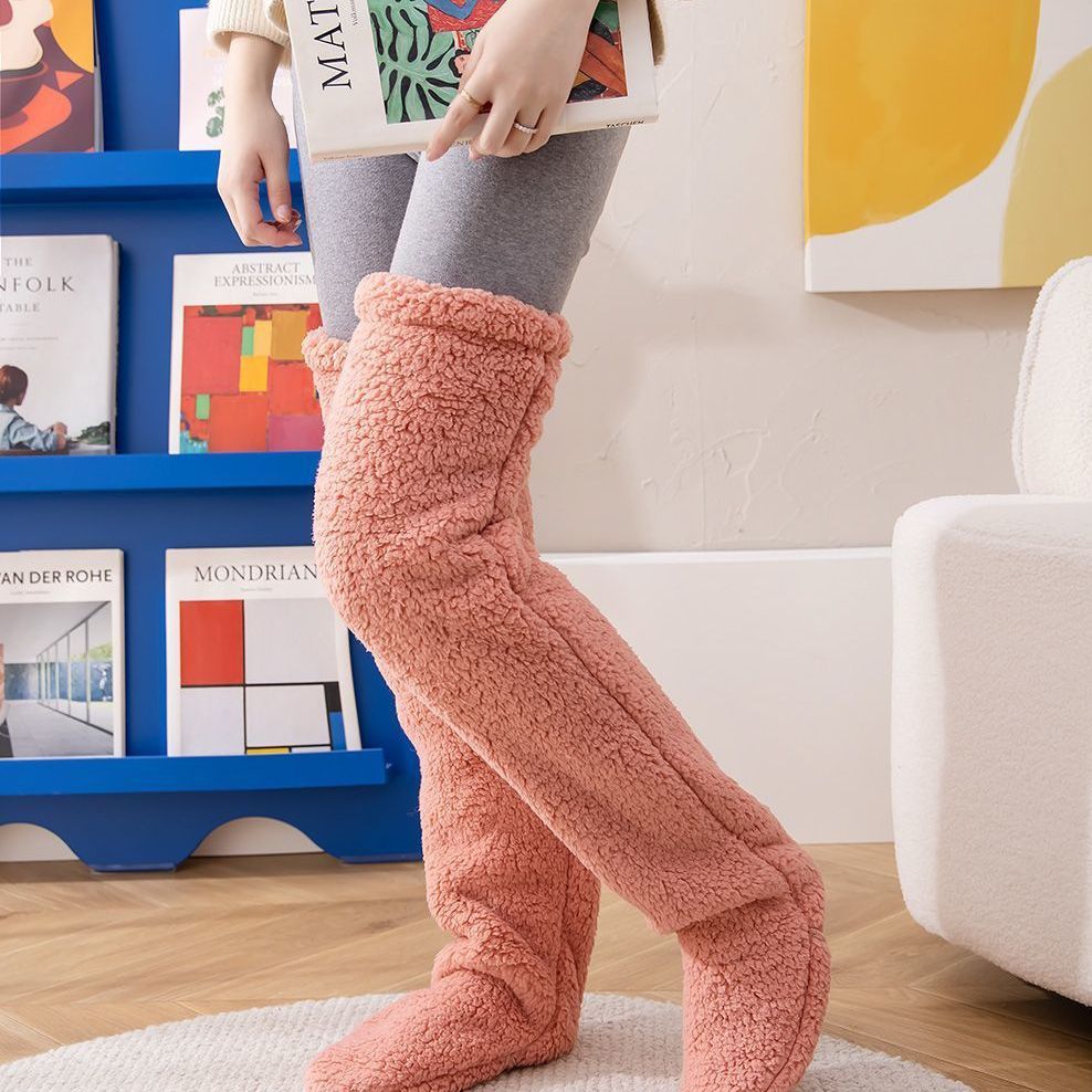 Goodbye Cold Nights! Cozy Over-Knee Fuzzy Socks for Snug Winter Warmth