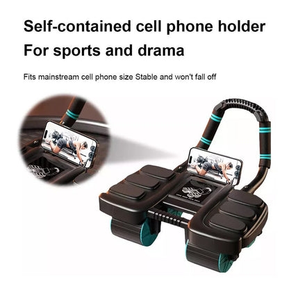 Train Smarter & Safer: Healthy Belly Wheel 4-Wheel Ab Roller with Elbow Support