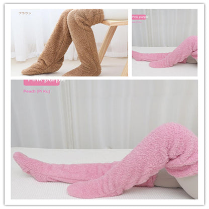 Goodbye Cold Nights! Cozy Over-Knee Fuzzy Socks for Snug Winter Warmth