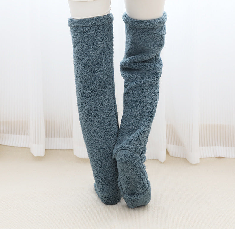 Goodbye Cold Nights! Cozy Over-Knee Fuzzy Socks for Snug Winter Warmth