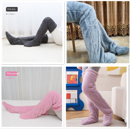Goodbye Cold Nights! Cozy Over-Knee Fuzzy Socks for Snug Winter Warmth